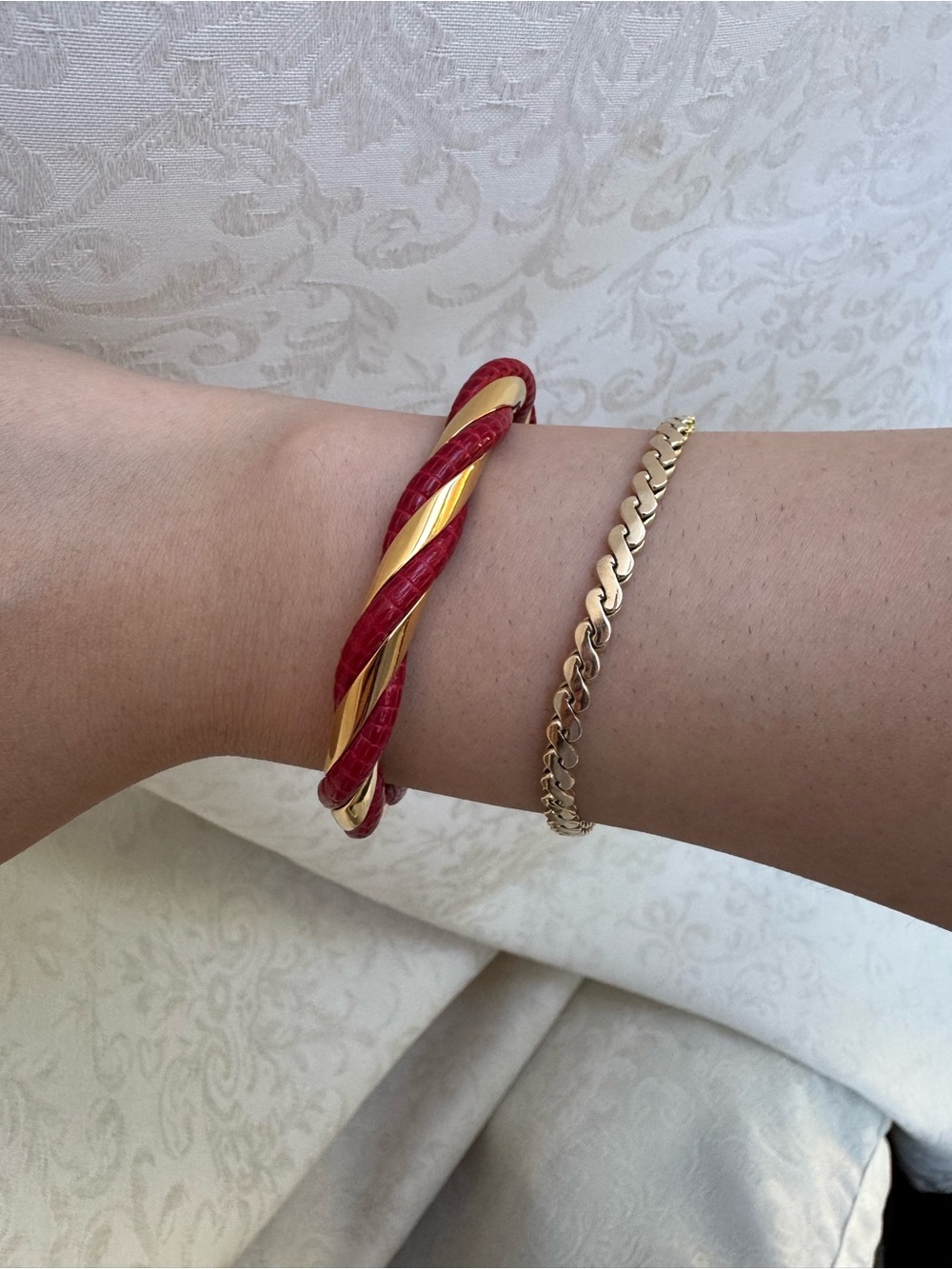 Hermès Twist Bangle GO Red Leather - Picture 8 of 8